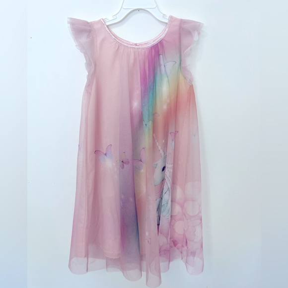 Mousse Pink Unicorn Tulle Dress